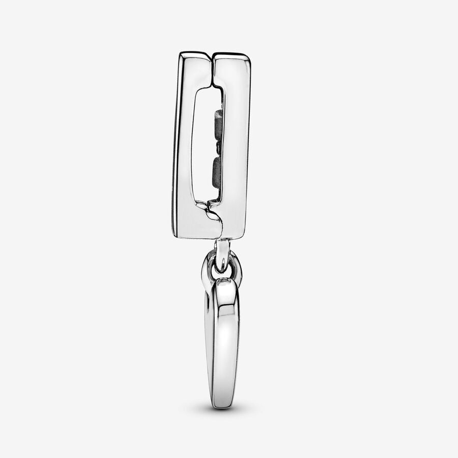 PANDORA Reflexions dangling heart silver clip charm