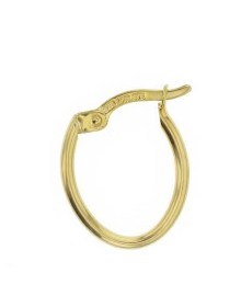 Plain Hoop 1.5mmTube Hoop Earrings in Silver Filled 9 Carat Yellow Gold