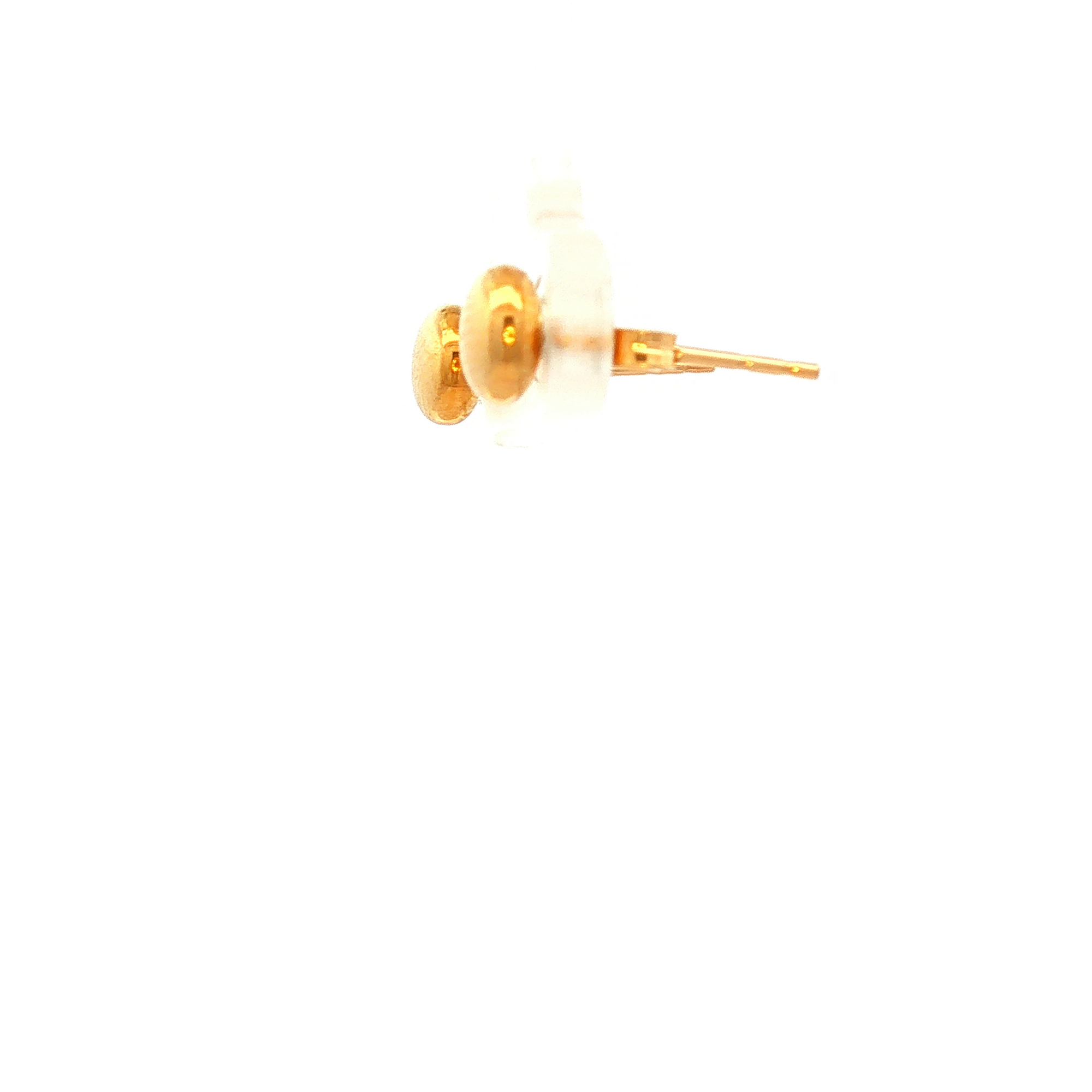Heavy Flattened Ball Studs Earrings in Yellow Gold