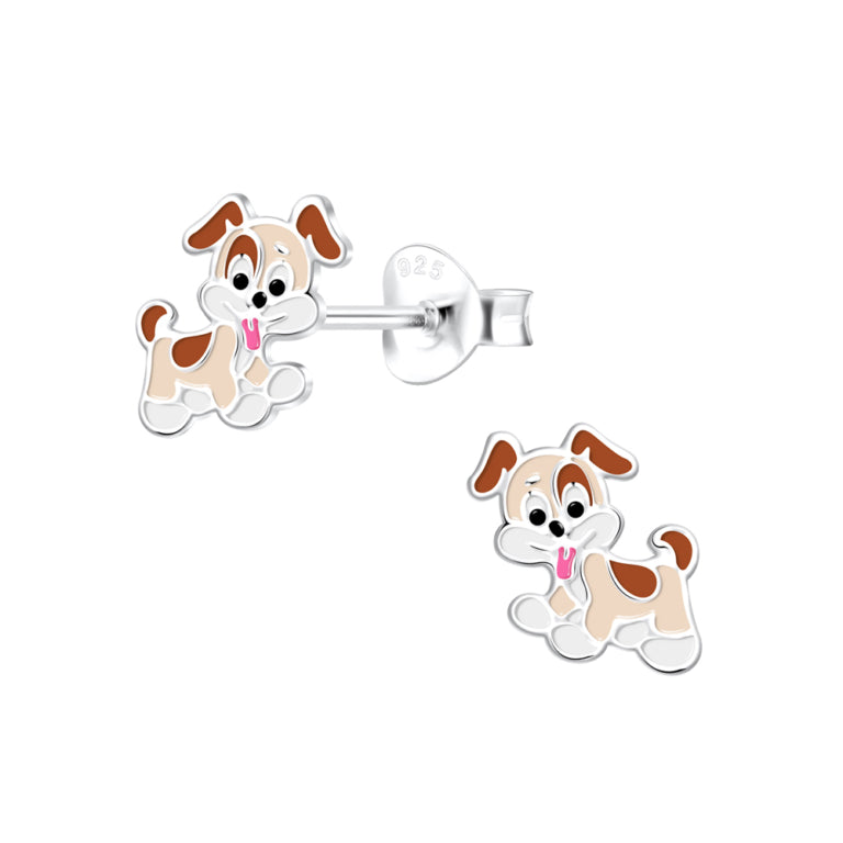 DPI Tiny Treasure Sterling Silver Children’s Dog Stud Earrings