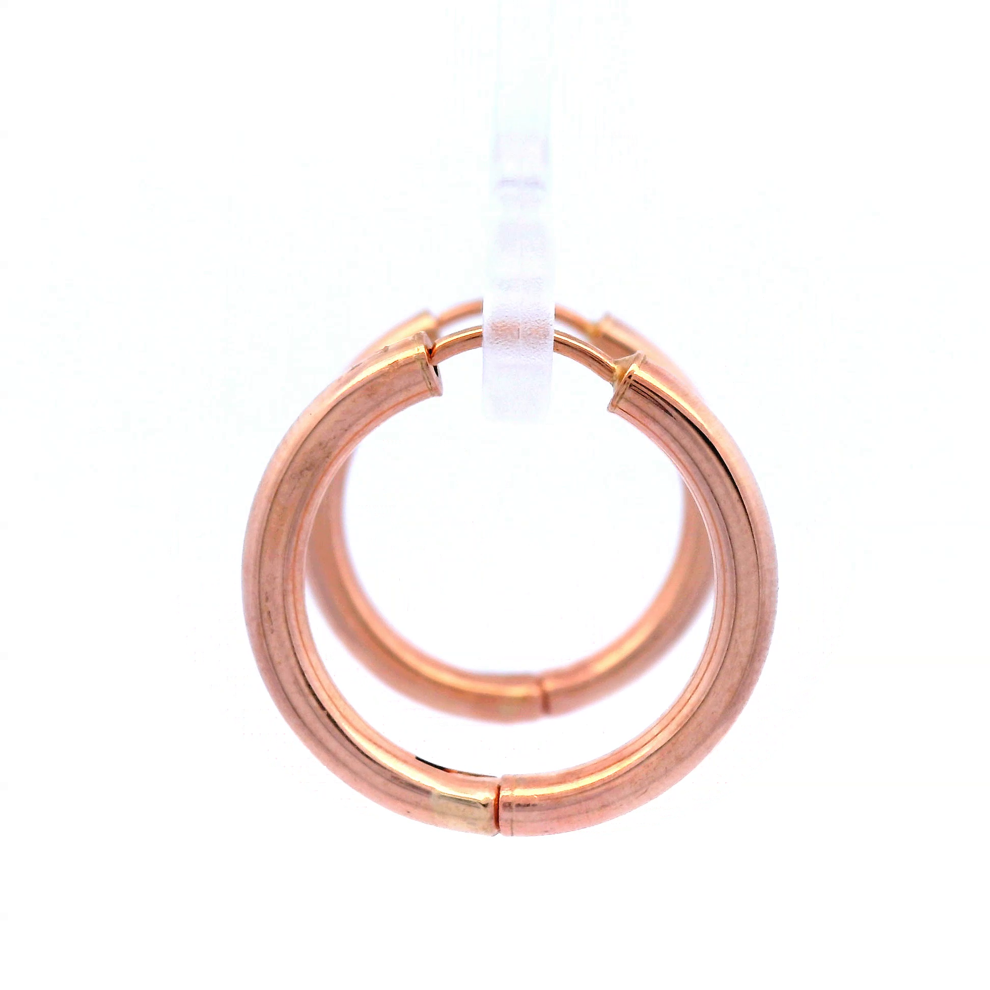 9ct Rose Gold Round Huggies Earrings