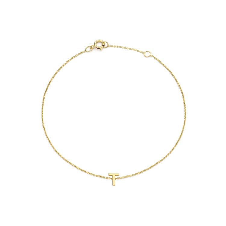 9 Carat Yellow Gold Initial Bracelet