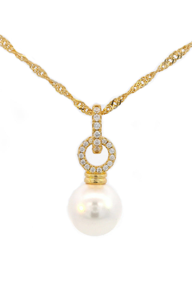 GEORGINI ADAGIO PEARL DUO PENDANT SILVER