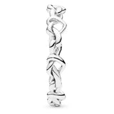 Knotted Hearts Silver Ring