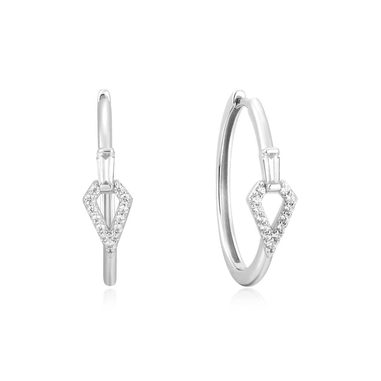 Ania Haie Cubic Ziconia Geometric Hoop Earrings