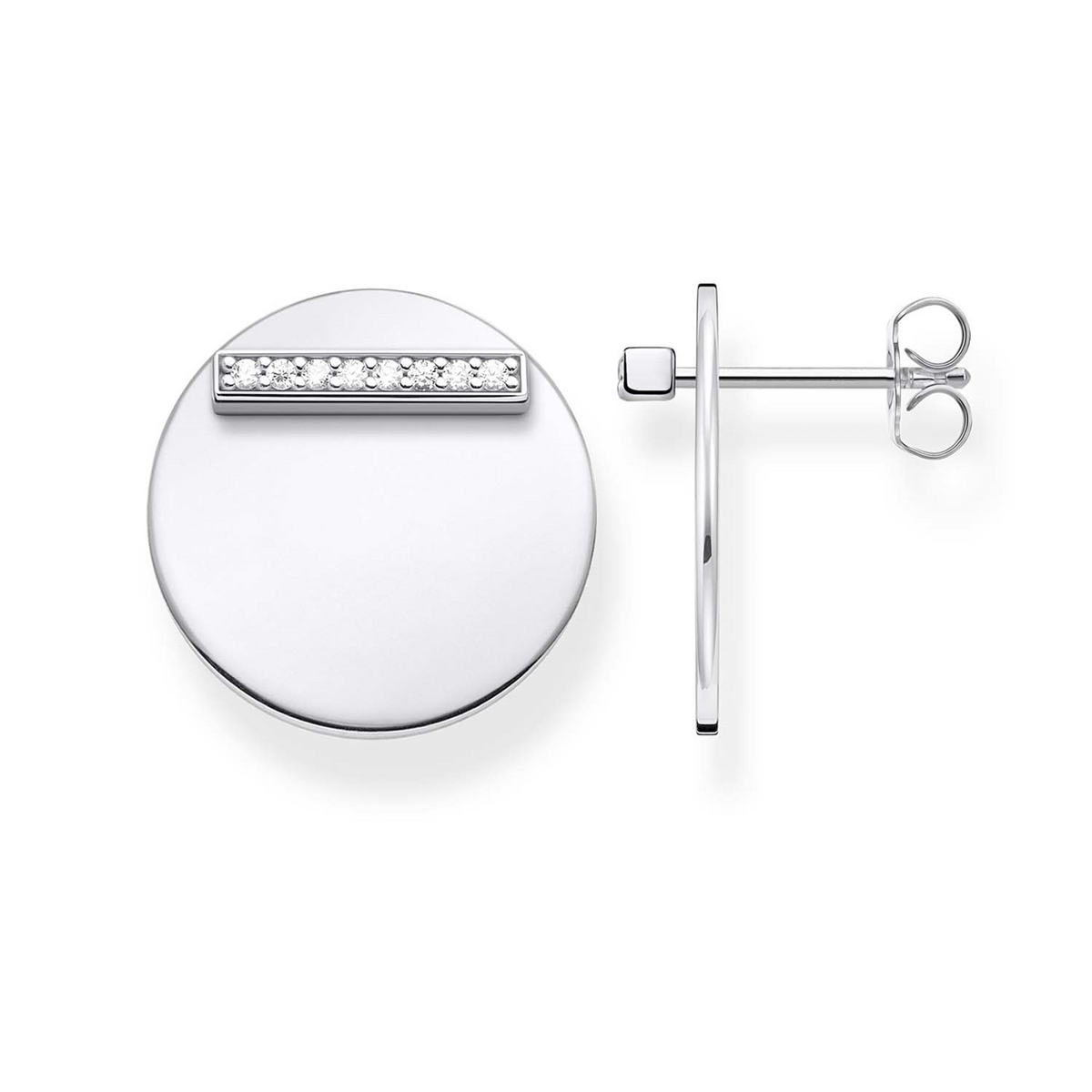 Thomas Sabo Together Disc Silver Ear Studs