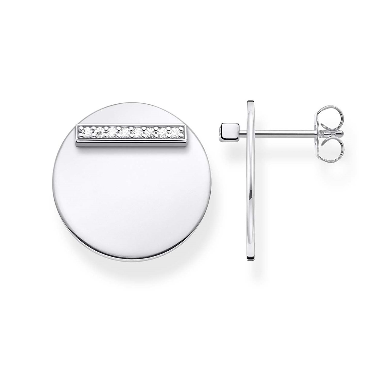 Thomas Sabo Together Disc Silver Ear Studs