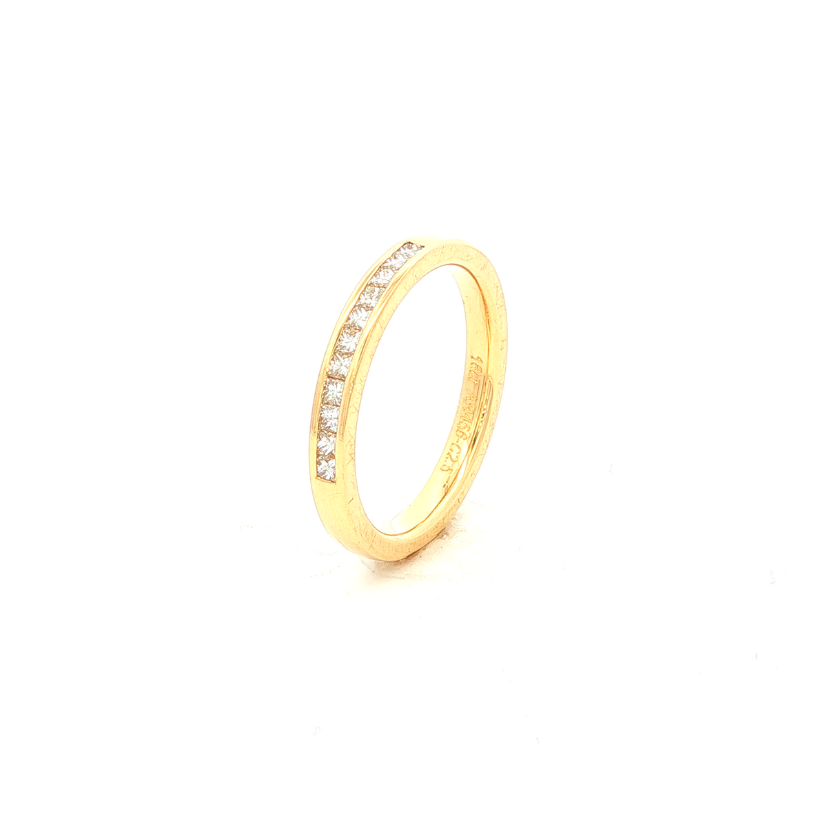 Princess Cut Diamond Ring in Yellow Gold