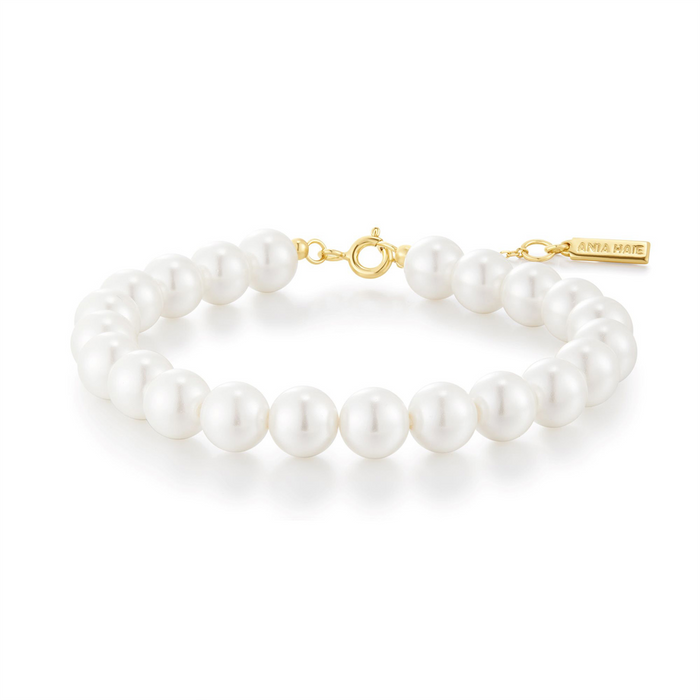 Ania Haie Gold Classic Shell Pearl Bracelet