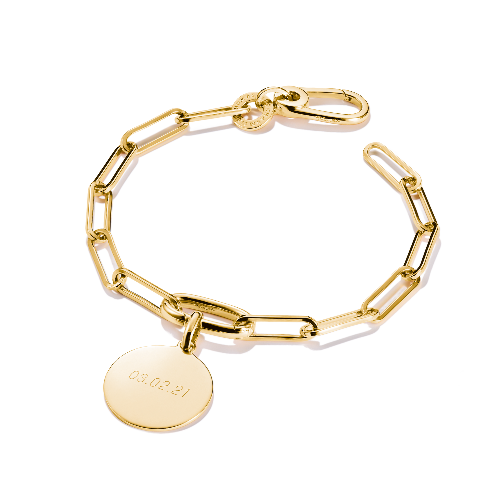 THOMAS SABO Connect Charm bracelet Paperclip Gold