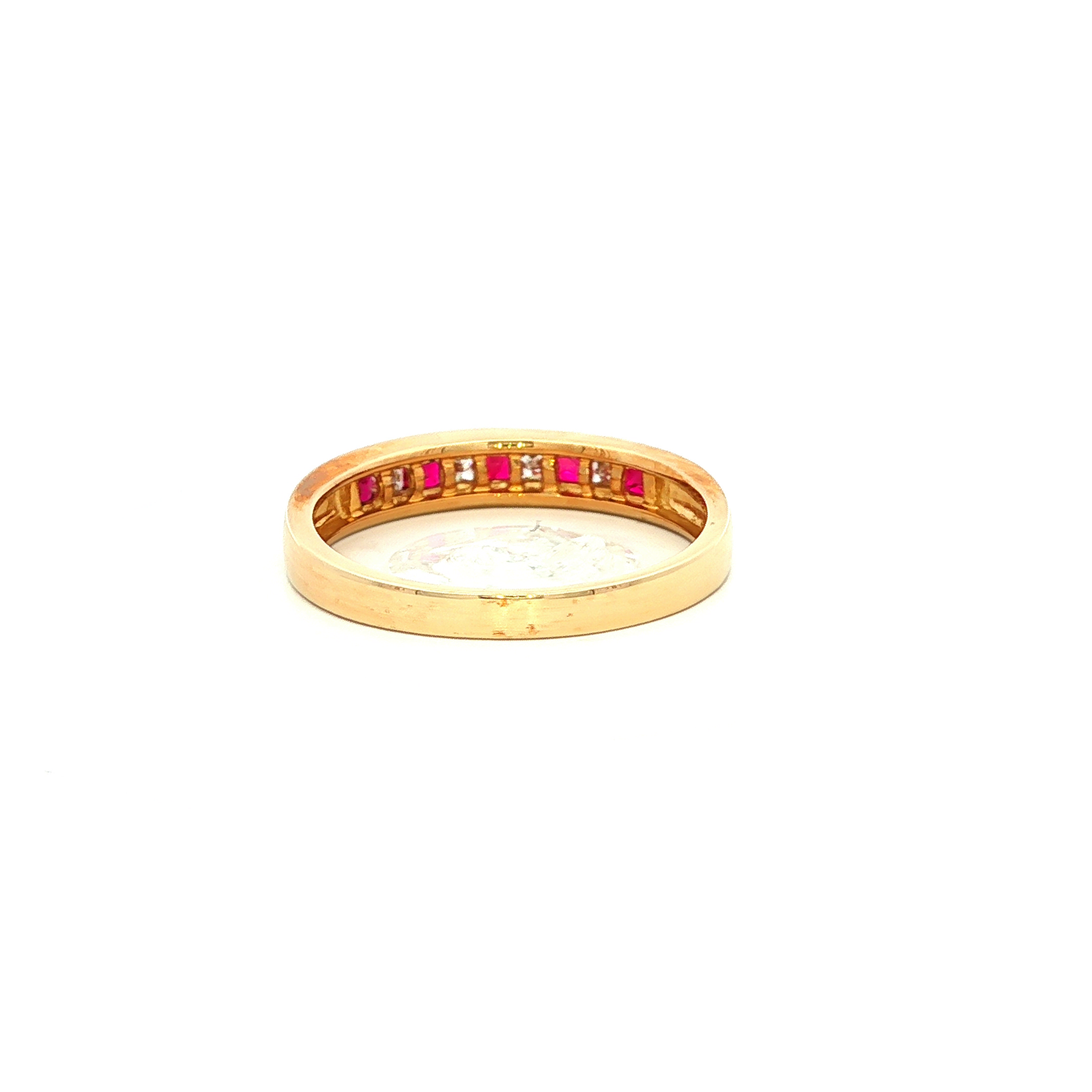 Ruby and Diamond Ring in Yellow Gold