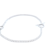 Tennis Chain Bracelet in Sterling Silver