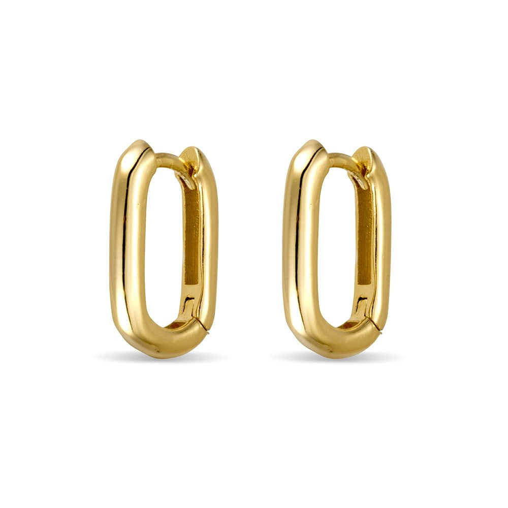 Oval Shaped Hoop Earring