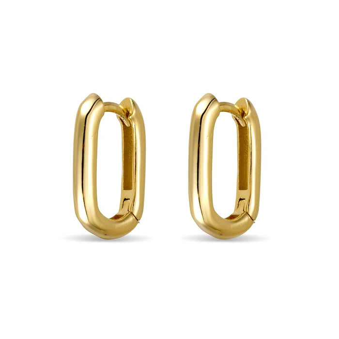 Oval Shaped Hoop Earring