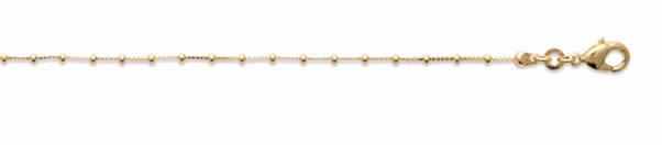 18K Gold-Plated Station Alloy Bead Box Chain Bracelet