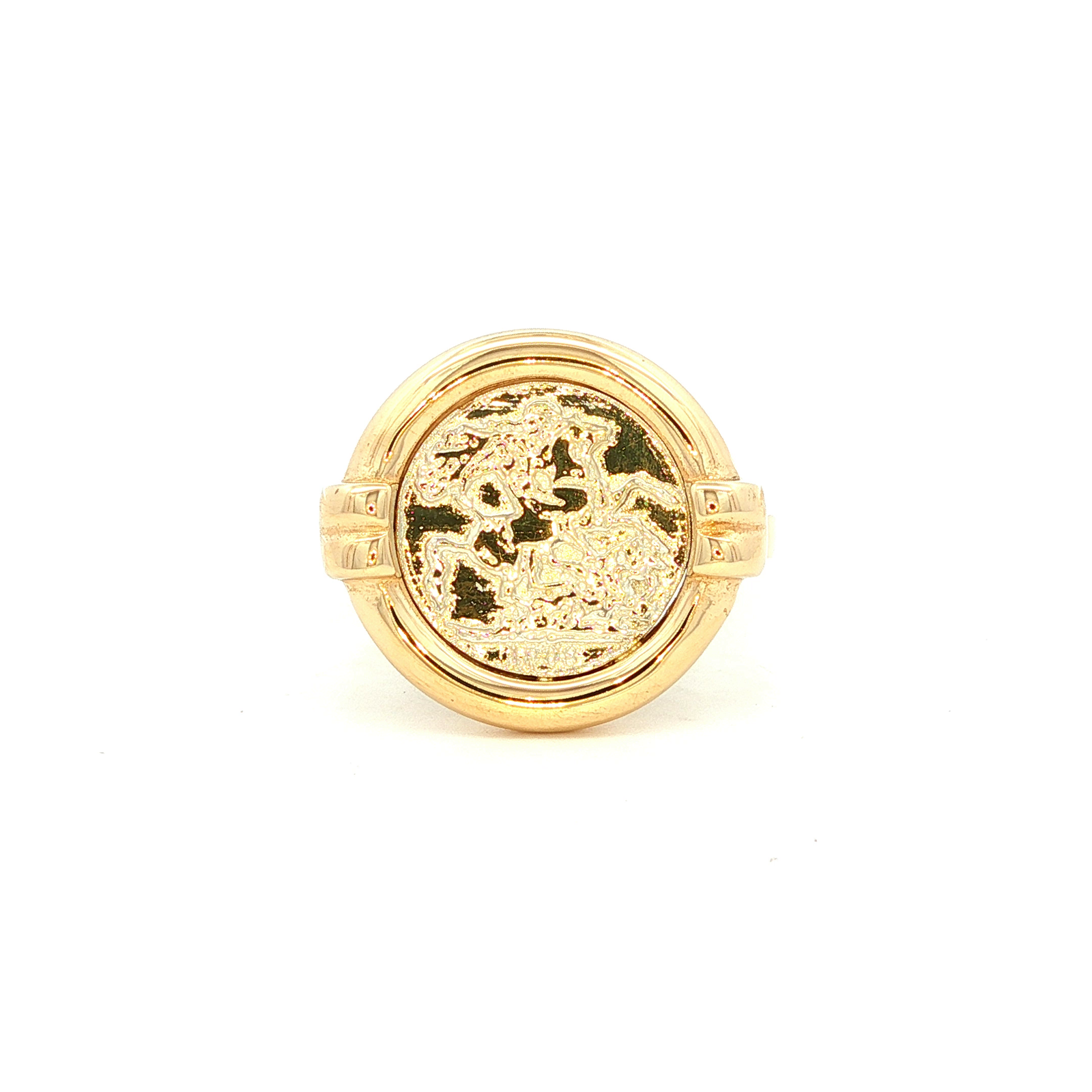 Sovereign Coin Ring in Yellow Gold
