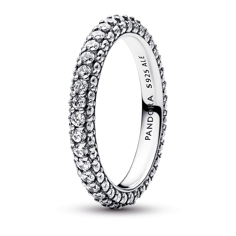 Pandora Sterling silver ring with clear cubic zirconia