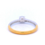 Round Brilliant Cut Diamond Set in a Two Tone White/Yellow Gold Ring