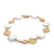 Pearl and Yellow Gold Brush Disc Bracelet