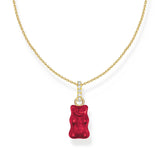 Thomas Sabo Necklace with Red Goldbears Pendant and Zirconia