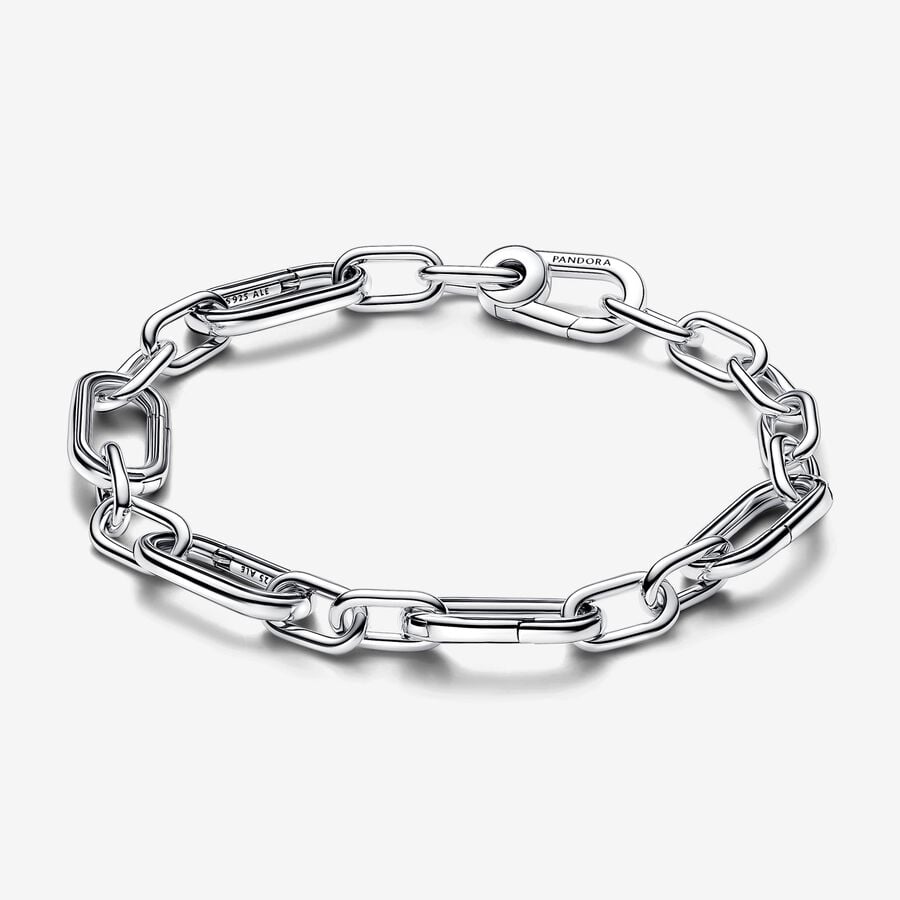 Sterling silver link bracelet with 5 openable links