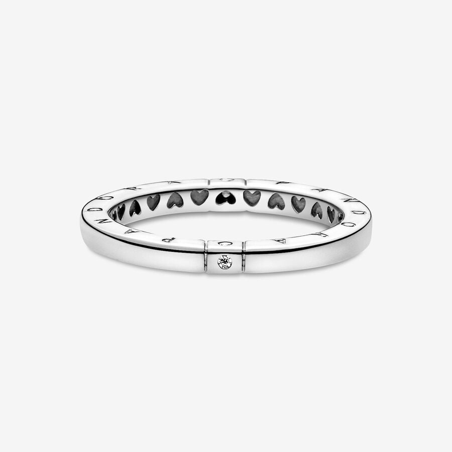Pandora Logo & Hearts Ring