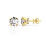 GEORGINI ELEGANT ESSENTIALS 6.5MM ROUND HIDDEN HALO STUD SILVER