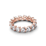 Pandora Band of Clear Hearts Ring