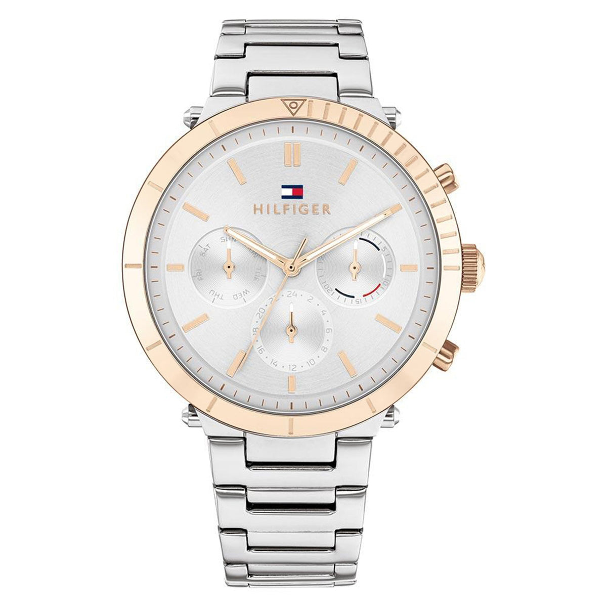 Tommy Hilfiger &#39;Emery&#39; Collection Ladies Two Tone Watch with Round 38mm Case.