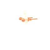 Rose Gold Round Ball Stud Earrings 3mm