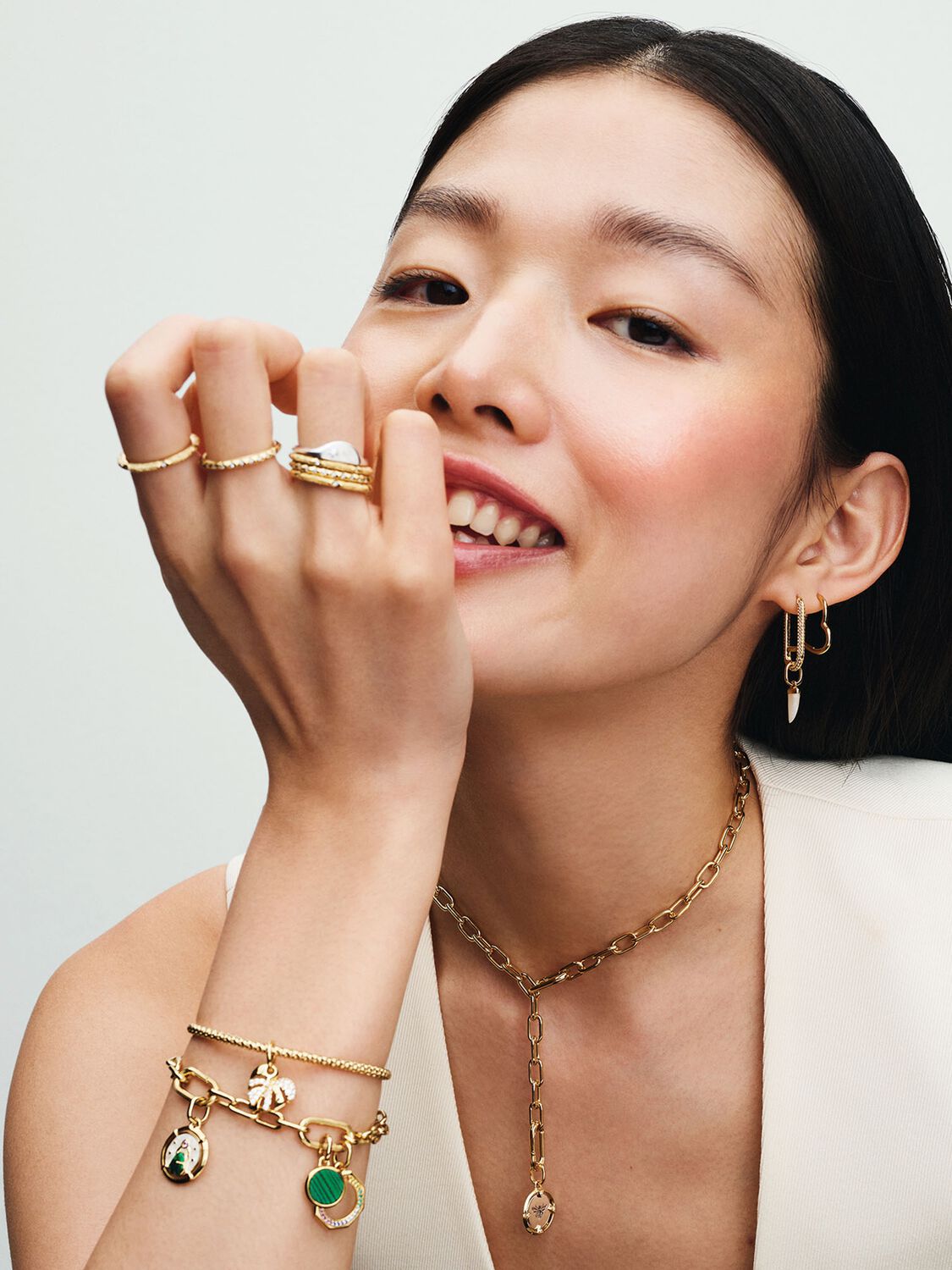 Pandora ME Halved Enamel Signet Ring