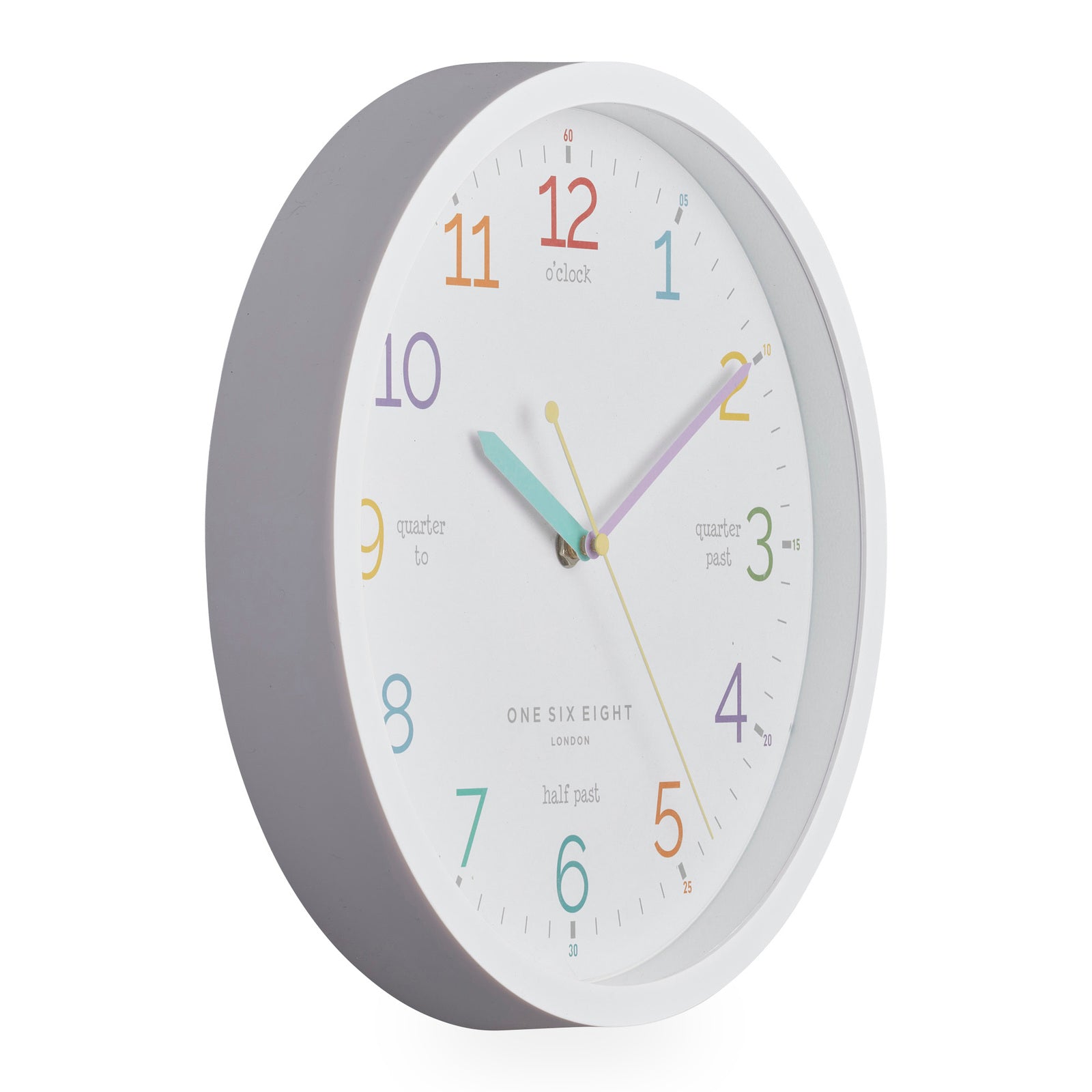 Learn The Time White 30cm Silent Wall Clock