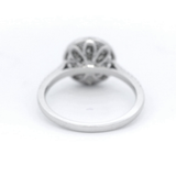 Round Halo Diamond Ring Set in White Gold