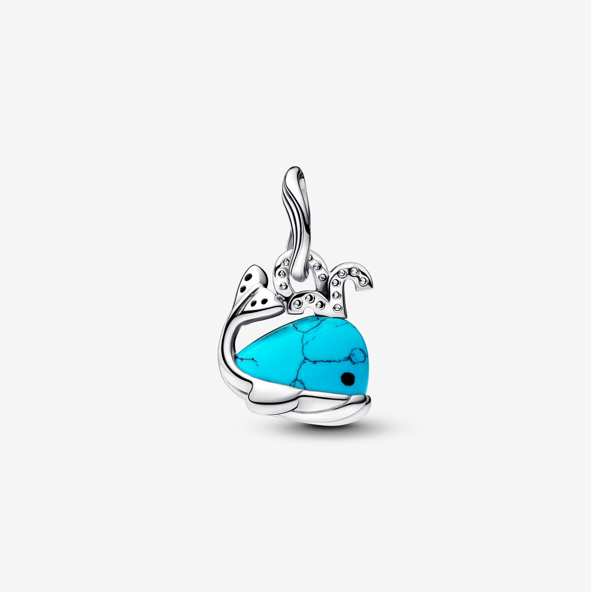 Pandora Turquoise-coloured Whale Dangle Charm