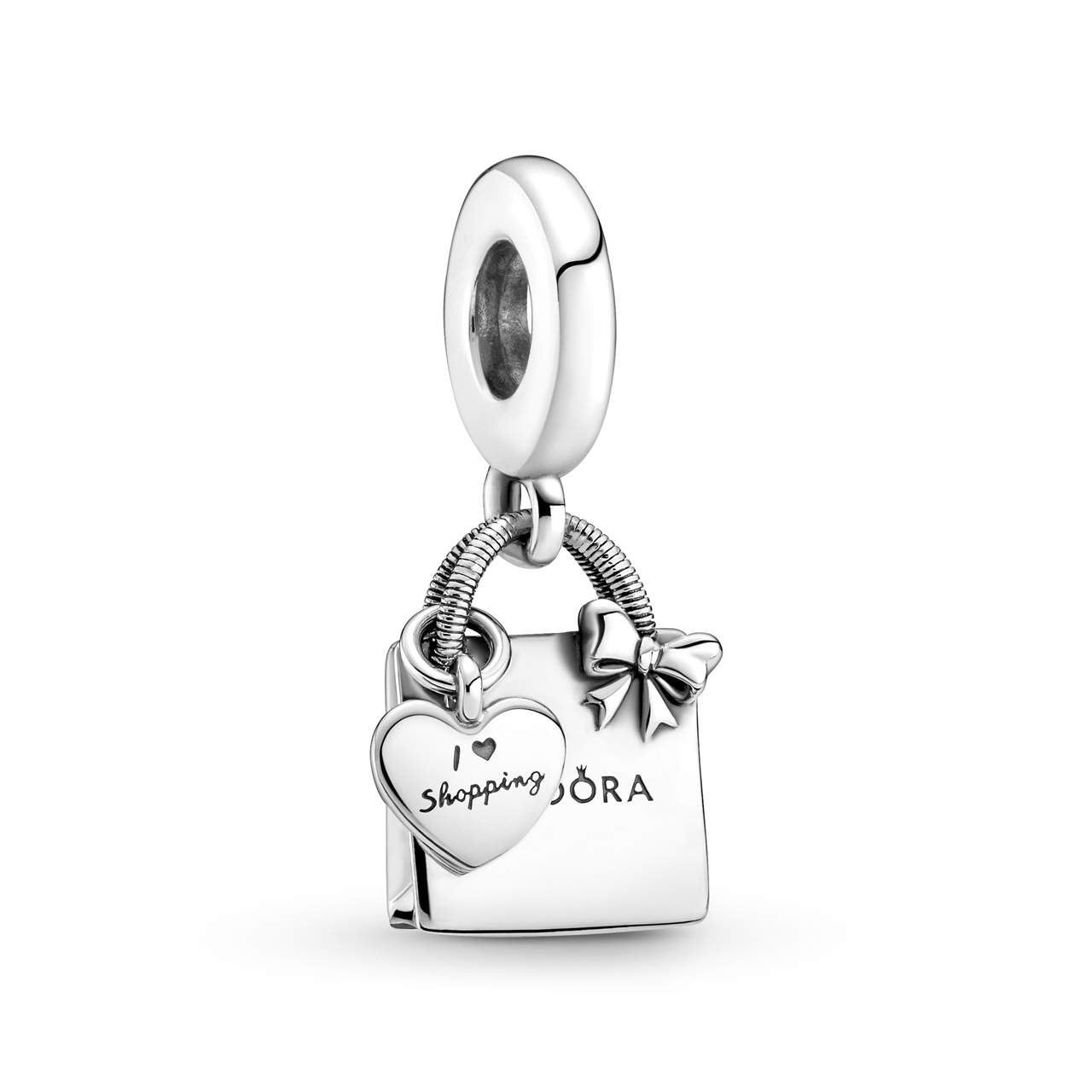 Pandora Shopping Bag Hanging Silver Charm