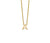 Gold Plated Necklace "A" Petite Initial Pendant