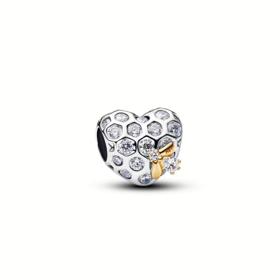 Pandora Bridgerton Honeycomb &amp; Bee Heart Charm