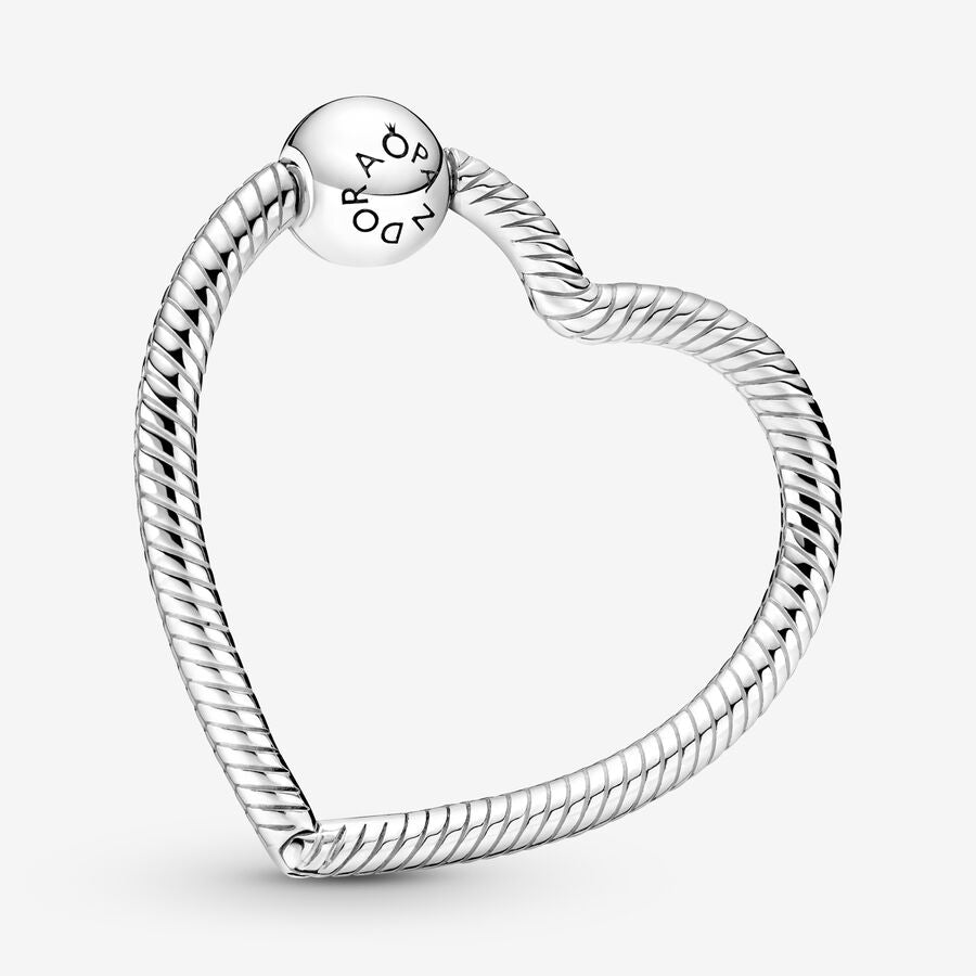Pandora Snake Chain Heart Silver O Carrier