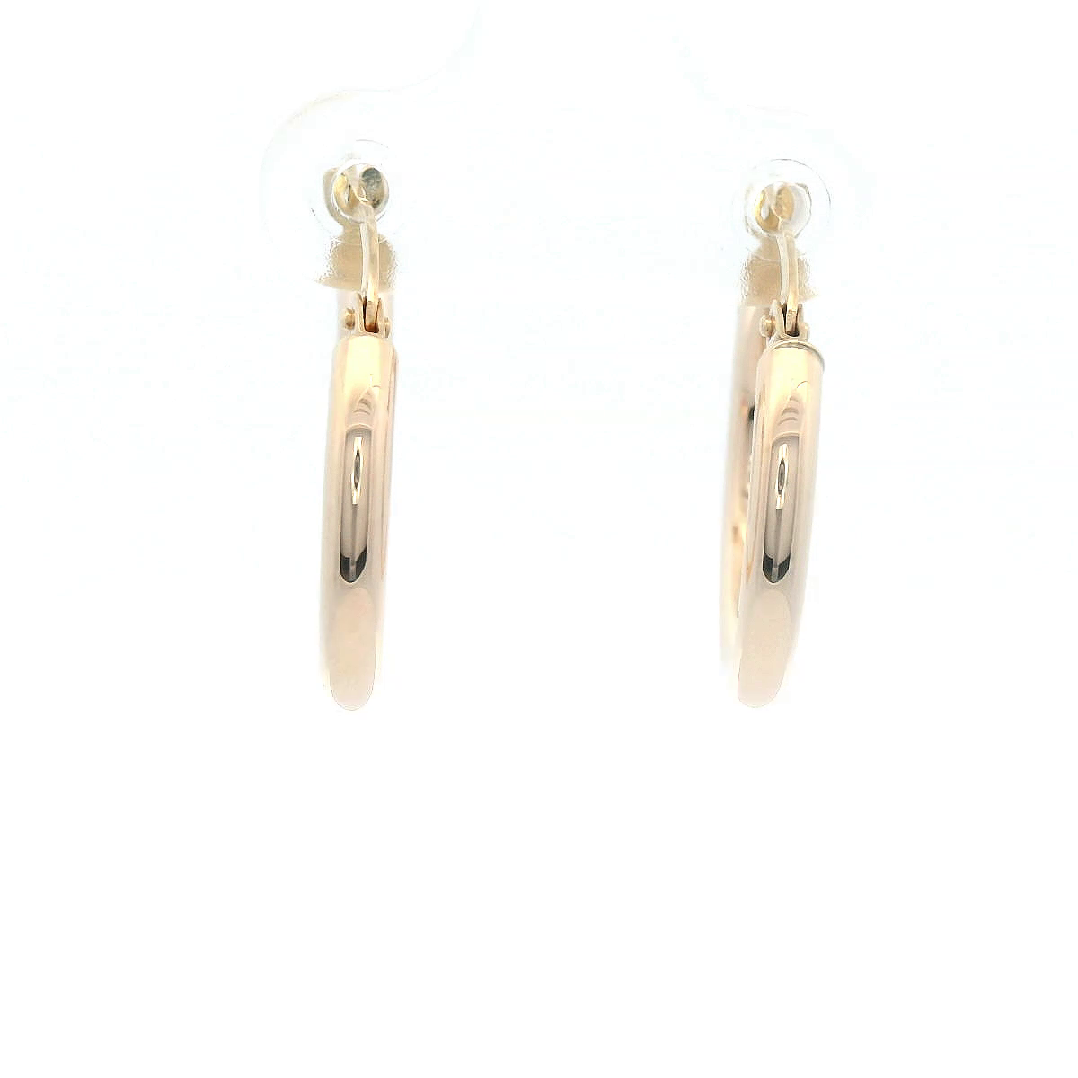 Plain Yellow Gold Hoop Earring