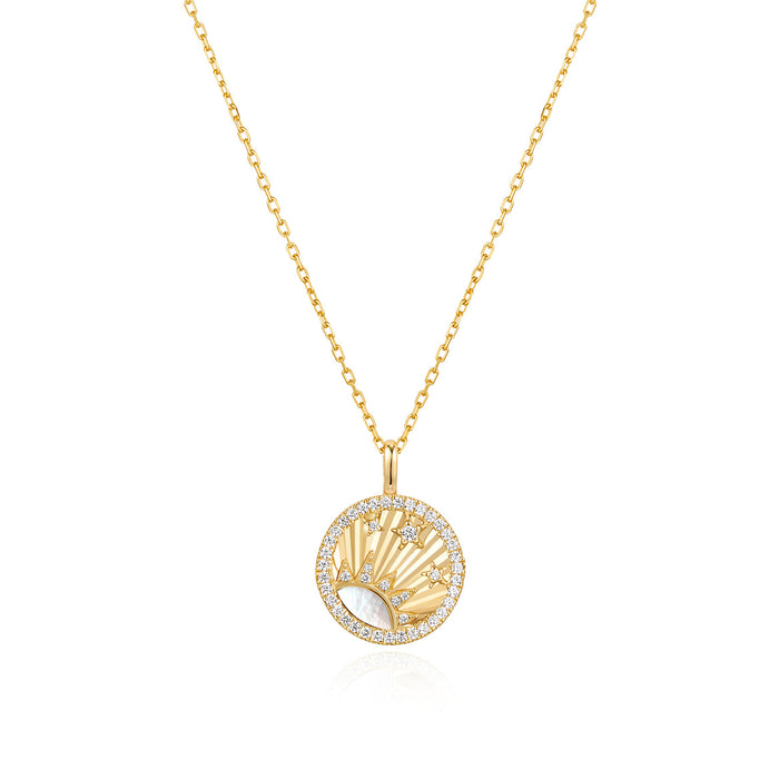 Silver Shiny Sun Star Necklace