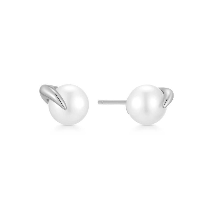 #5A REIMAG SIL PEARL CLAW STUDS