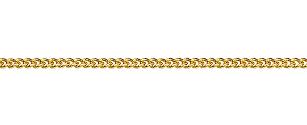 Solid Round Curb Chain in Yellow Gold
