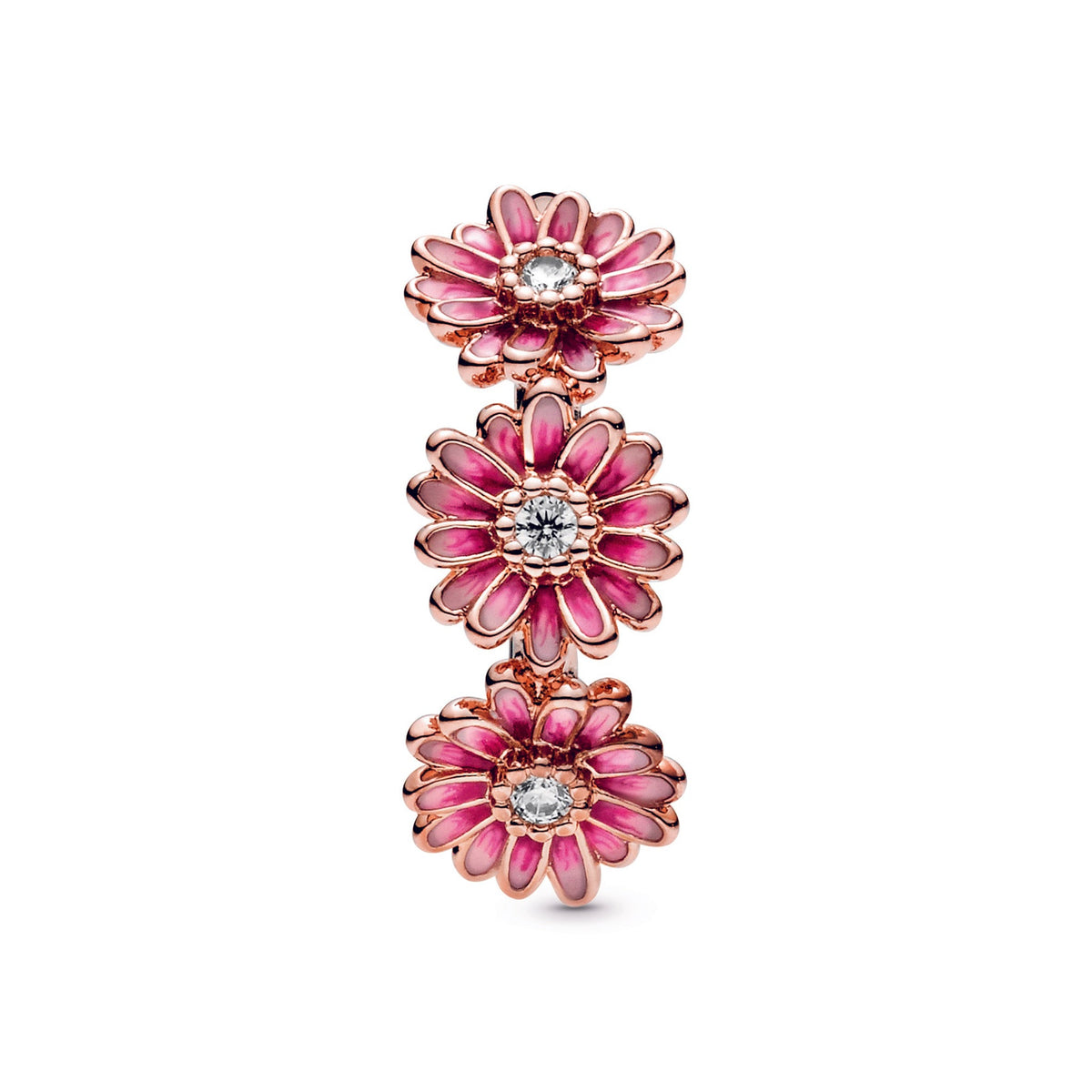 Pandora Pink Daisy Flower Trio Ring