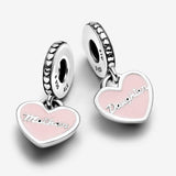 Mother & Daughter Hearts Dangle Charm