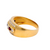 Ruby and Diamond Two Tone Dress Ring Set in Yellow Gold