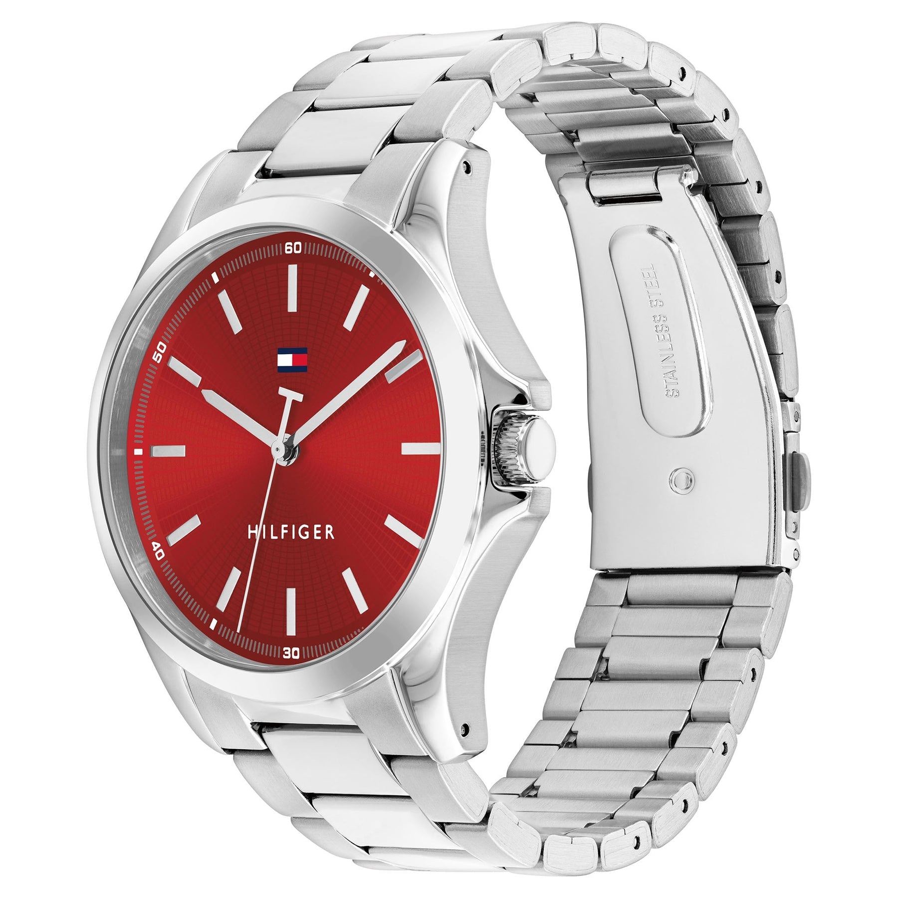 Tommy Hilfiger Stainless Steel Red Dial Men's Watch