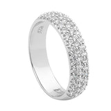 Ellani Ellani Ring S/S WH CZ 3 Row Pave