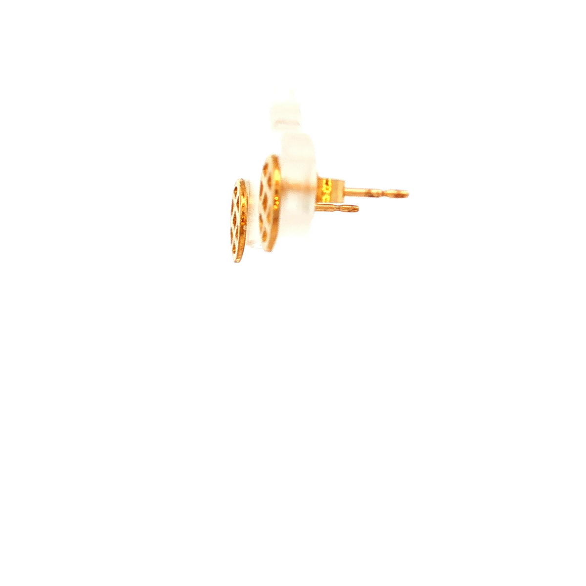 Circle Stud Earrings in Yellow Gold