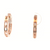 Diamond Set Round Huggie Earrings in Rose Gold