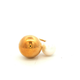9K Yellow Gold Ball and Pearl Dress Ring